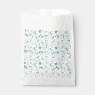 Colourful vintage christmas pattern favour bag