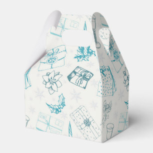 Colourful vintage christmas pattern favour box