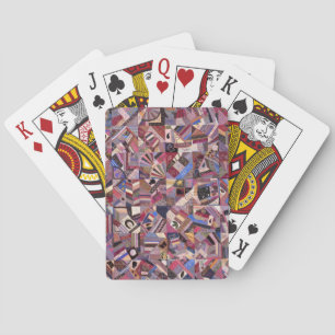 Colourful Vintage Crazy Quilt Playing Cards