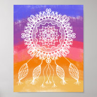 Colourful Vintage Dream Catcher Art