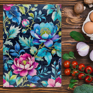 Colourful Vintage Fabric Art Chopping Board