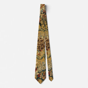 Colourful Vintage Floral Carpet Pattern Tie