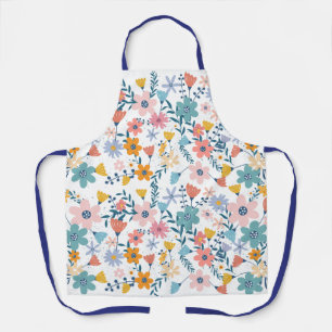 Colourful Vintage Floral Pattern Apron