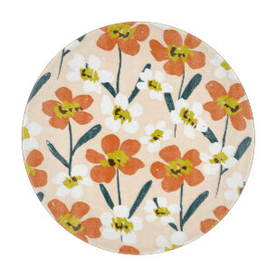 Colourful, vintage floral pattern. cutting board