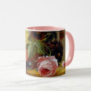Colourful Vintage Flowers Art Painting Mug
