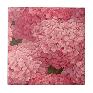 Colourful Vintage Hydrangeas Tiles For Bathroom