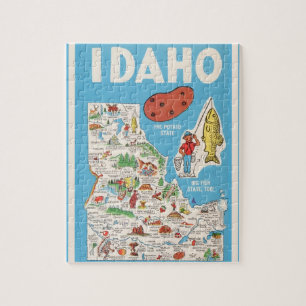 Colourful Vintage Idaho 8x10 Jigsaw Puzzle