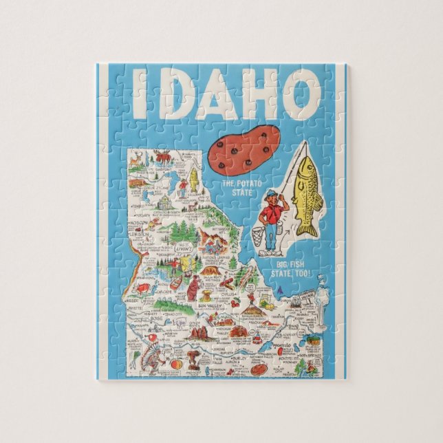Colourful Vintage Idaho 8x10 Jigsaw Puzzle (Vertical)