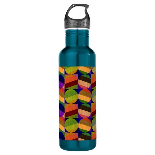 Colourful Vintage Inspired Pattern 710 Ml Water Bottle (Front)