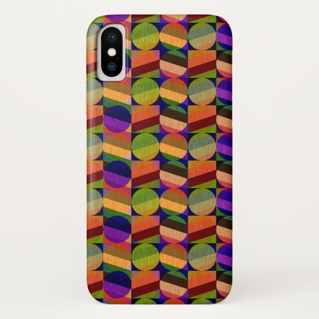 Colourful Vintage Inspired Pattern Case-Mate iPhone Case (Back)