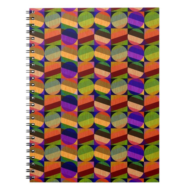 Colourful Vintage Inspired Pattern Notebook (Front)