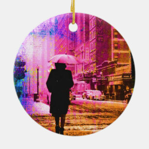 Colourful Vintage Kansas City Ceramic Ornament