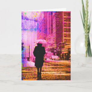 Colourful Vintage Kansas City, German Birthday Card