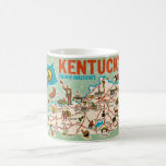 Colourful Vintage Kentucky Map Mug<br><div class="desc">Charming old illustrated postcard map of the state of Kentucky.</div>