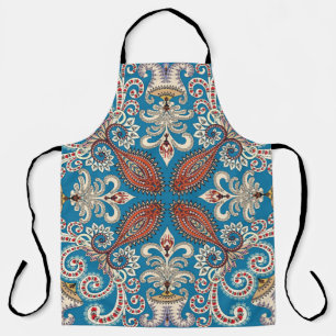 Colourful vintage mandala motifs seamless pattern apron