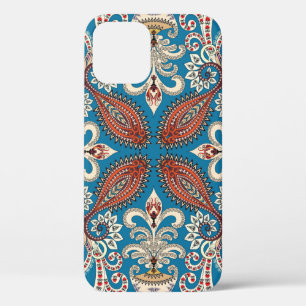 Colourful vintage mandala motifs seamless pattern iPhone 12 case