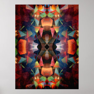 Colourful Vintage Mandala Poster