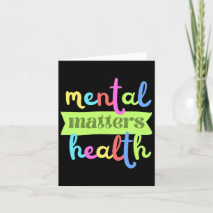 Colourful Vintage Mental Health Problems Quote For Card