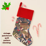 Colourful Vintage Patchwork Crazy Quilt Christmas Stocking<br><div class="desc">This striking Christmas quilt stocking features the beautiful patchwork crazy quilt design of an unidentified early twentieth century American craftsperson. Enjoy the intricate vintage details - including a horse, butterfly, flower and wheat. See if you can spot the horseshoe, too. According to legend, a horseshoe facing upwards in a "U"...</div>