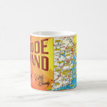 Colourful Vintage Rhode Island Map Mug<br><div class="desc">A vintage illustrated map of Rhode Island repurposed on a mug. It's sooo colourful!</div>
