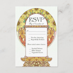 Colourful Vintage RSVP Wedding Cards
