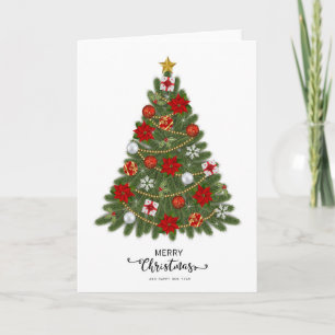 Colourful Vintage Rustic Merry Christmas Holiday Card