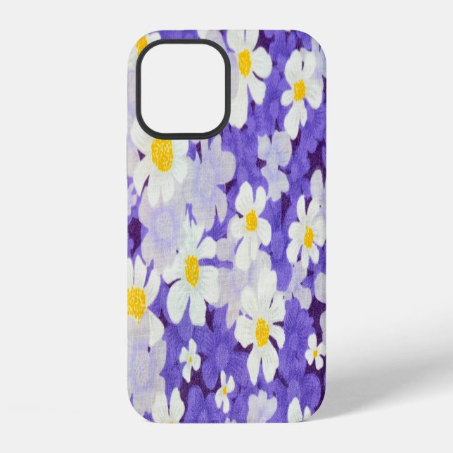 Colourful Vintage: Seamless Flower Pattern iPhone Case (Back)