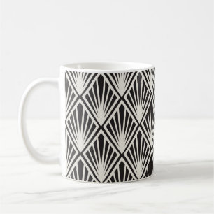 Colourful vintage seamless pattern with floral and coffee mug
