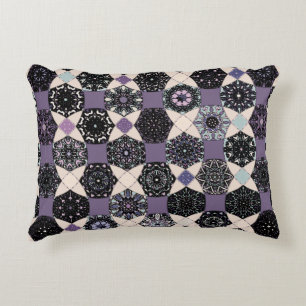 Colourful vintage seamless pattern with floral and decorative cushion