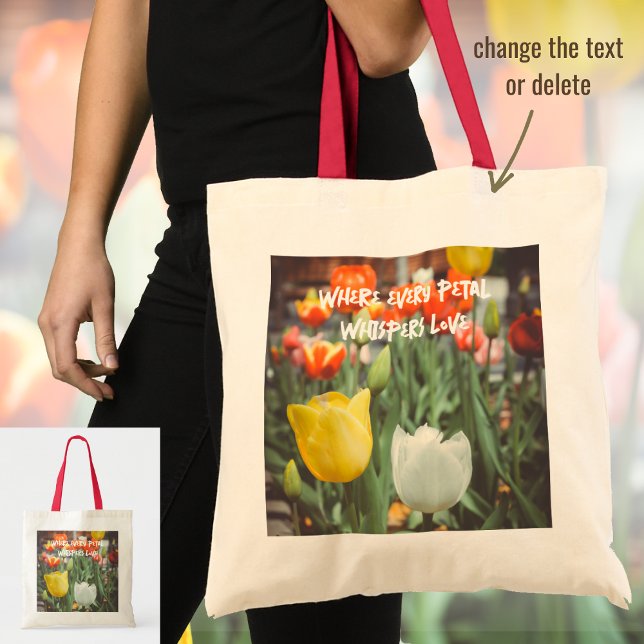 Colourful vintage style spring tulips  tote bag (Creator Uploaded)