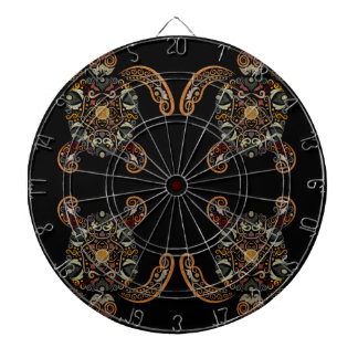 Colourful vintage turtle design gunmetal finish mo dartboard
