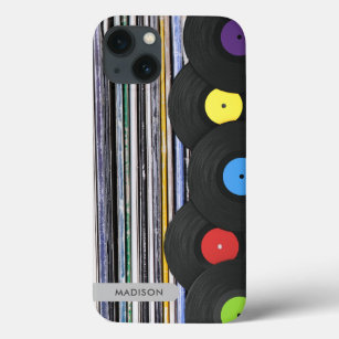 Colourful Vintage Vinyl Record Composition iPhone 13 Case