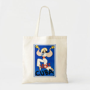 Colourful Vintage Visit Cuba Dancer Tote Bag