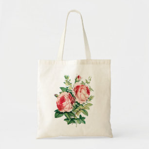 Colourful Vintage Watercolor Rose Flowers Bouquet Tote Bag