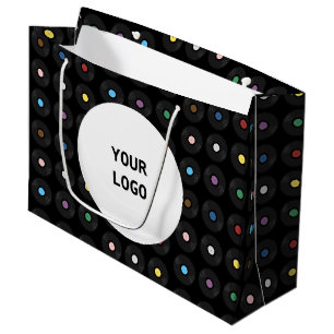 Colourful Vinyl Record classic  Large Gift Bag