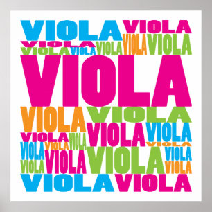 Colourful Viola Poster