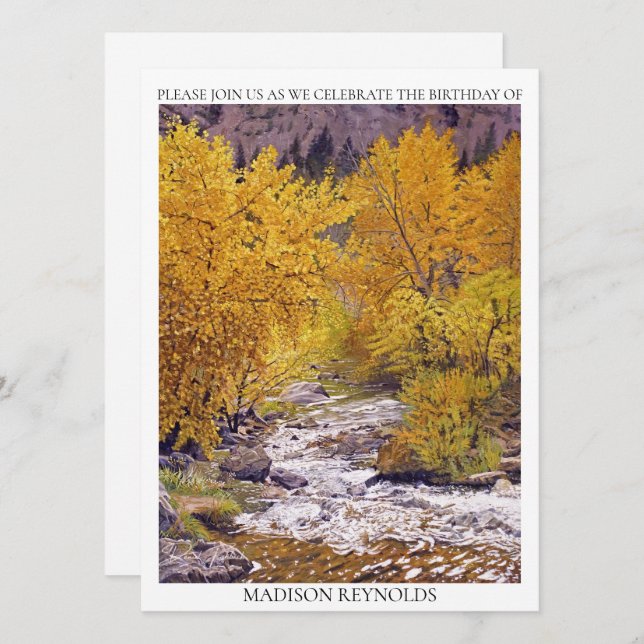 Colourful Violet Orange Yellow Any Year Birthday (Front/Back)