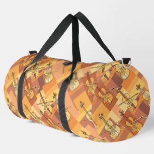 Colourful Violin Blocks Duffle Bag