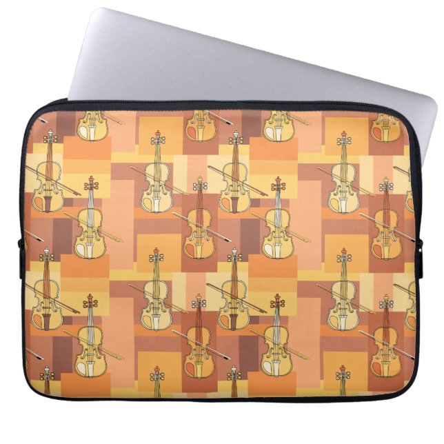 Colourful Violin Blocks Laptop Sleeve (Front)