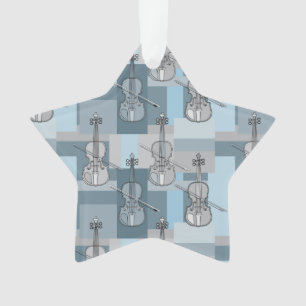 Colourful Violin Blocks Ornament