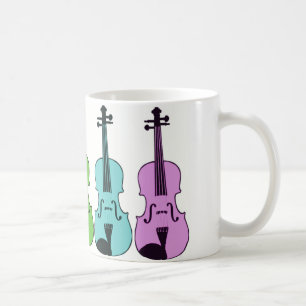 Colourful Violin Coffee Mug