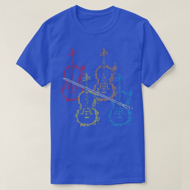 Colourful violin T-Shirt (Design Front)