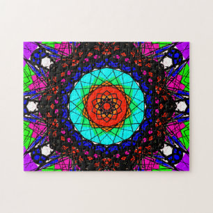 Colourful Visionary Mandala Jigsaw Puzzle