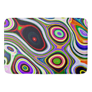 Colourful Vivid Abstraction Pattern Bath Mat