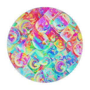 Colourful Vivid Abstraction Pattern Cutting Board