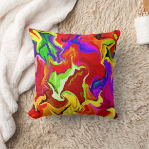 Colourful Vivid Abstractions Pattern Cushion