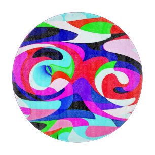 Colourful Vivid Abstractions Pattern Cutting Board