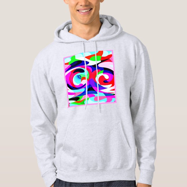 Colourful Vivid Abstractions Pattern Hoodie (Front)