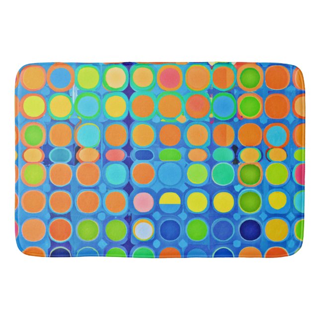 Colourful Vivid Elegance Stylish Pattern Bath Mat (Front)
