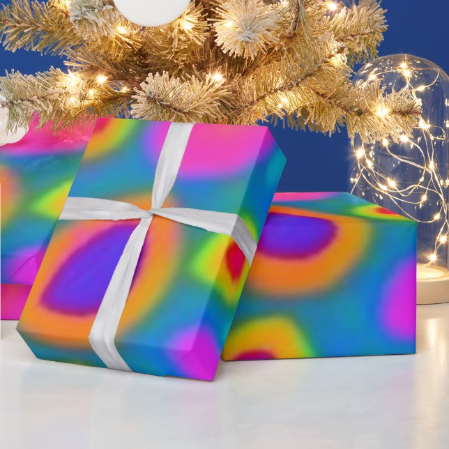 Colourful vivid flowers  Wrapping Paper (Holidays)